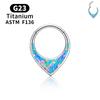 G23 Titan Spiegel Mond Wassertropfen Nasenring Septum Piercing Clicker 16G Segment Tragus Knorpel Daith Creolen Schmuck