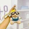 Cool Teddy Bear Plush Keychain Cute Stuffed Animal Pendant For Student School Bag Backpack Charm Accessory