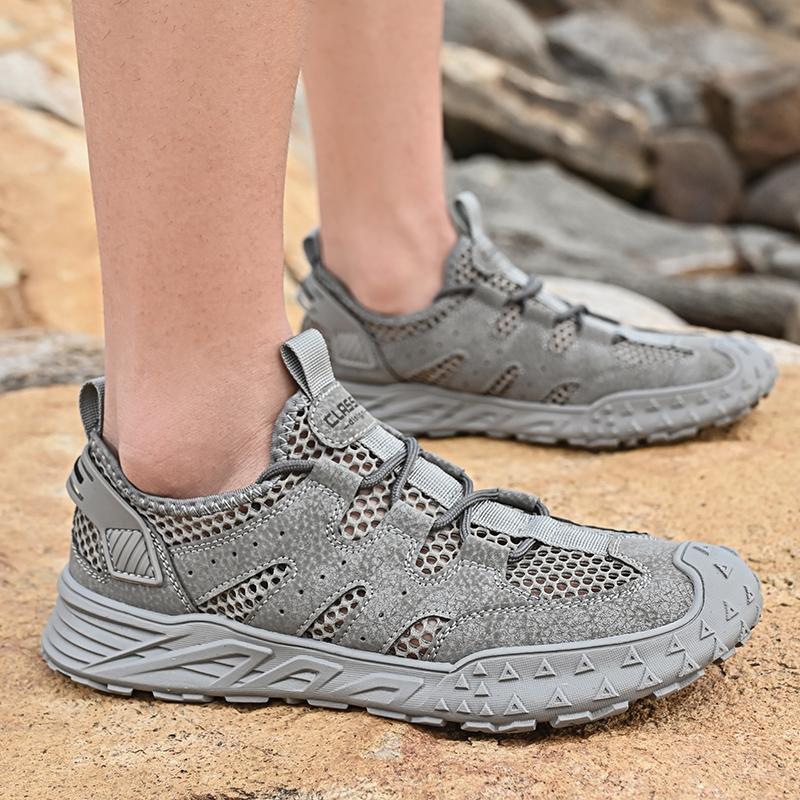 Fashion Summer Men Sneakers Breathable Leather Casual Shoes Men Comfortable Mesh Men Loafers Mesh Men Shoes Outdoor Walking Zapatos