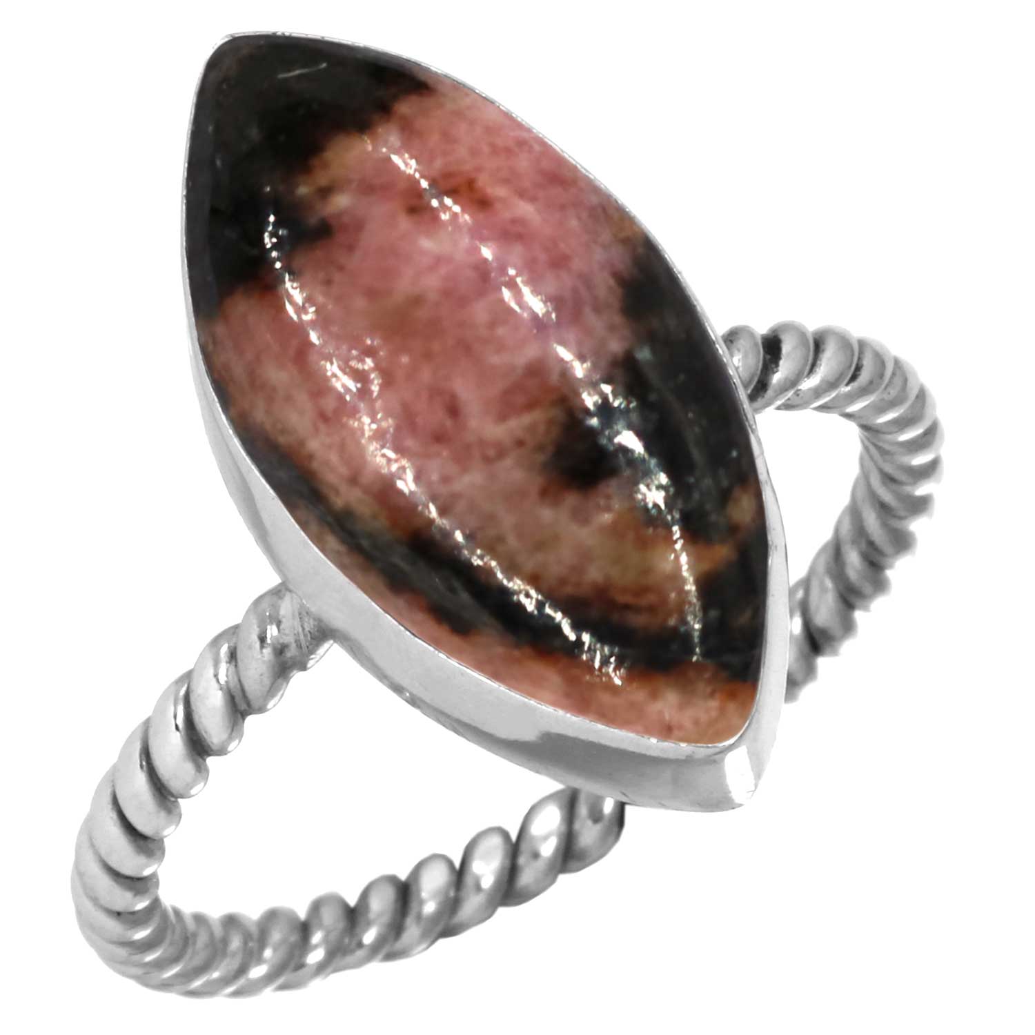 

Кольцо из стерлингового серебра 925 пробы, женское украшение ручной работы, подарок на День святого Валентина, мукаит, монтанский агат, моховой агат, колючая устрица, родонит, глаз Шивы 5