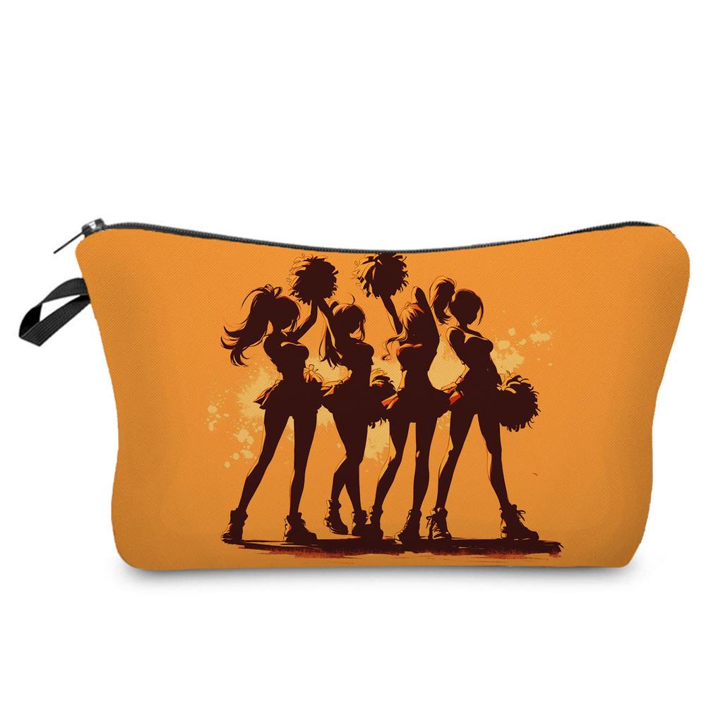 Women Cheerleading Team Print Cosmetic Bag Toiletries Organize Travel Storage Case 6843