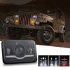 4x6 Inch LED Headlights 45W 9?32V DC IP68 Waterproof White Red DRL High Low Beam Turn Signal Lamp