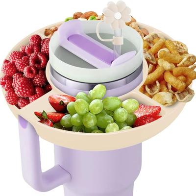 Snackplatte mit Fächern Obstplatte40 Unzen Fassungsvermögen Snackschale