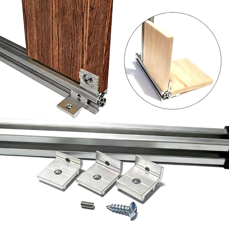 Rustproof Aluminum Side Panel Bracket Support Set With Screws For 2020 3030 4040 Extrusion Frame Industrial DIY Projects