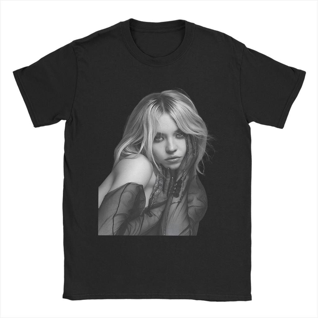 Sydney Sweeney Cool Actress T Shirt Harajuku T Shirts Short-Sleeved Y2K Funny Tops Summer Cotton O Neck Oversize Top Tees