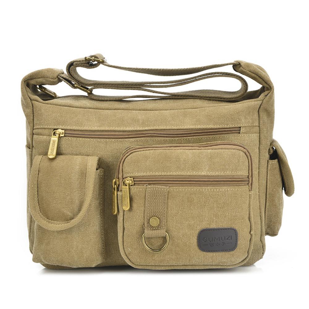 

Large Capacity Outdoor Shoulder Bag Canvas Travel Tool Bag Climbing Storage Bag Fitness хаки
