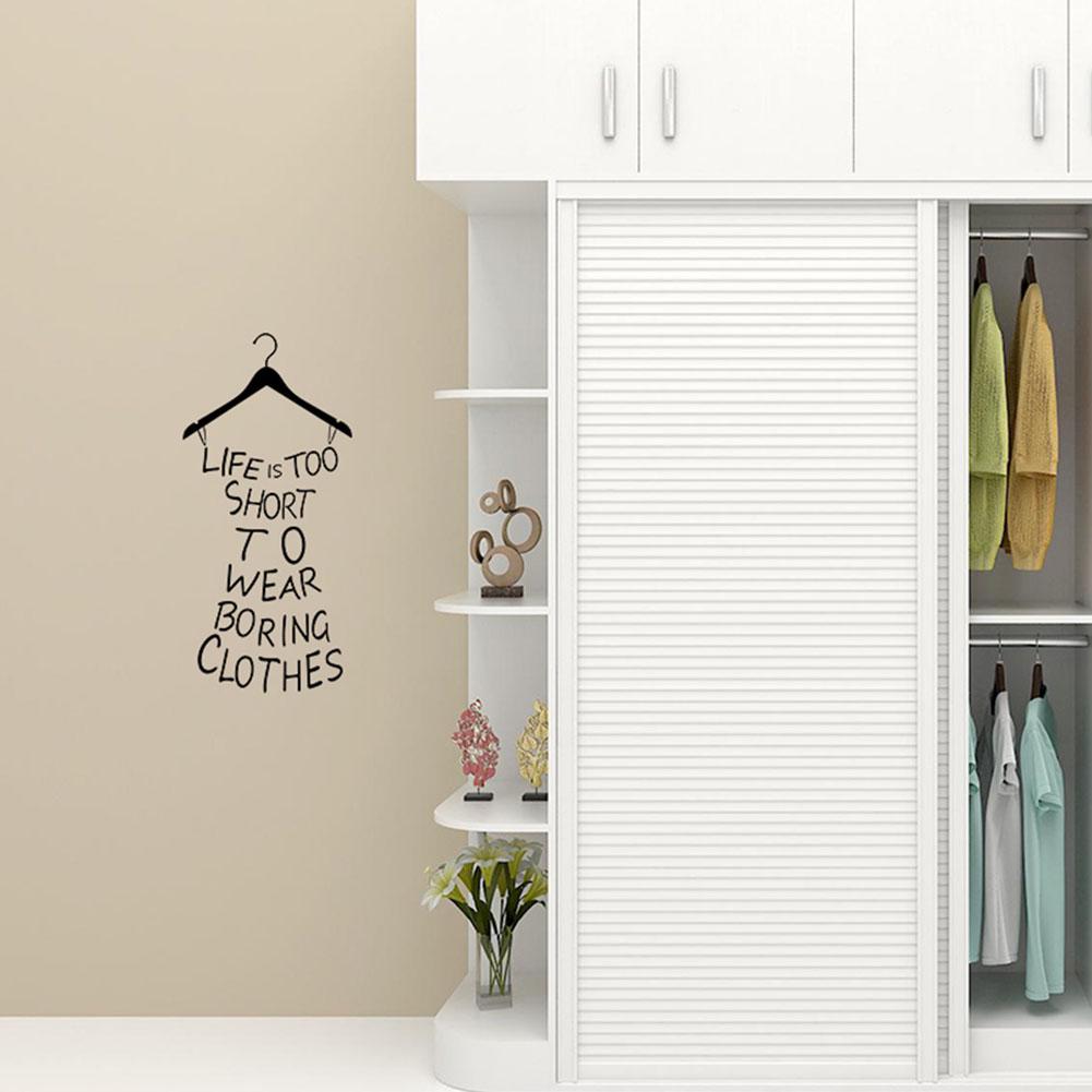 Life Is Too Short Fitting Room Wall Decal PVC Sticker Letter Words Decoration