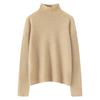 Women's High-Neck 100% Cashmere Sweater - New Fashion Solid Color Pullover Warm Knitwear