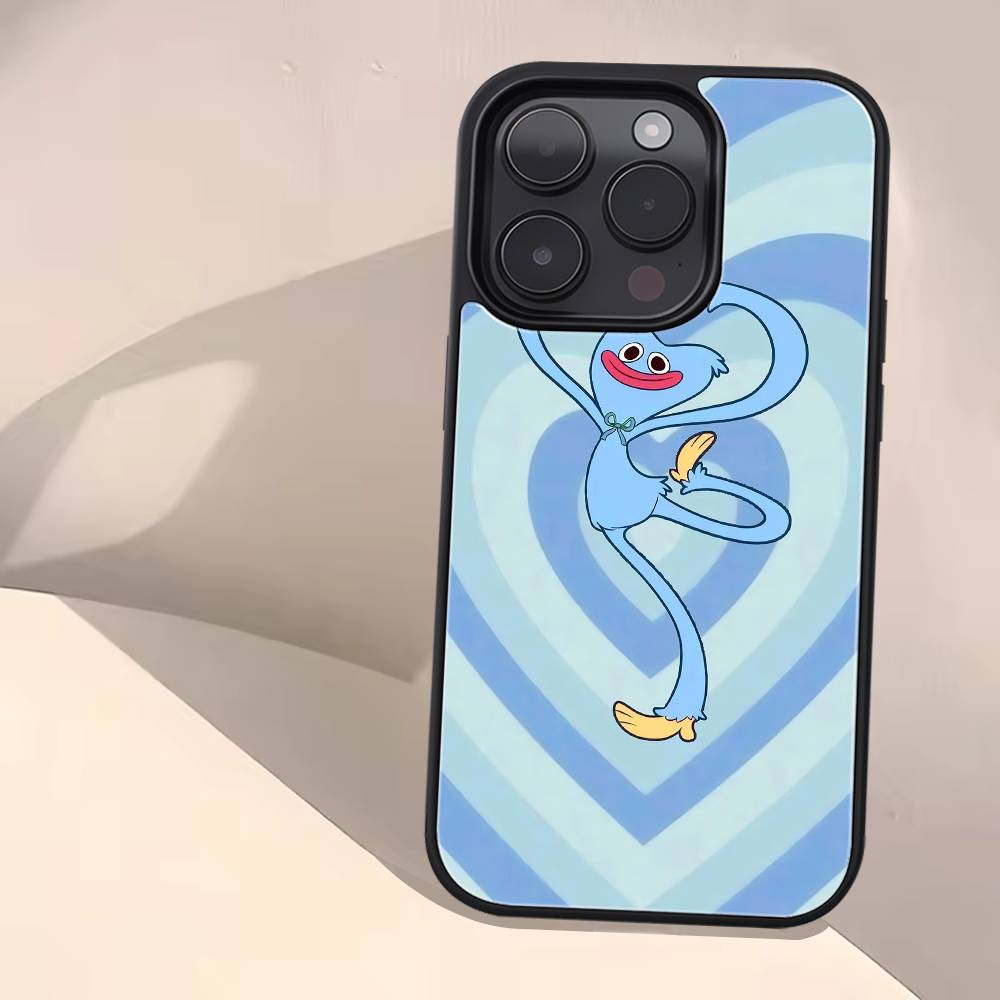 

Anime P-Poppy Playtime Phone Case Black Hard Plastic Phone Case For Iphone 17 Air 16 15 14 13 12 11 Pro Max PC TPU Ins Case iPhone 16pro max