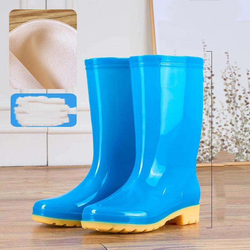 Damen Outdoor Rutschfest Und Wasserdicht Zwischensohle Regenschuhe Arbeitsgummischuhe