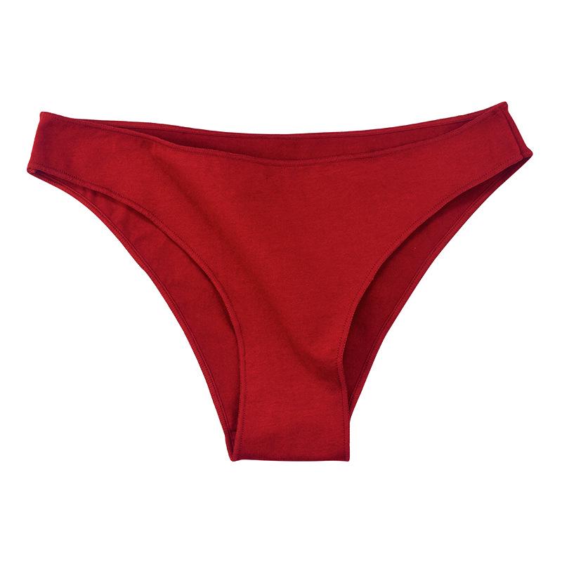 Low-Waist Breathable Cotton Bikini Briefs