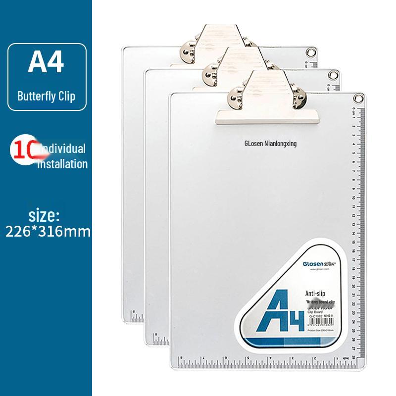 Aluminum Alloy Clipboard Folder A4/A5 Writing Board Office Stationery.