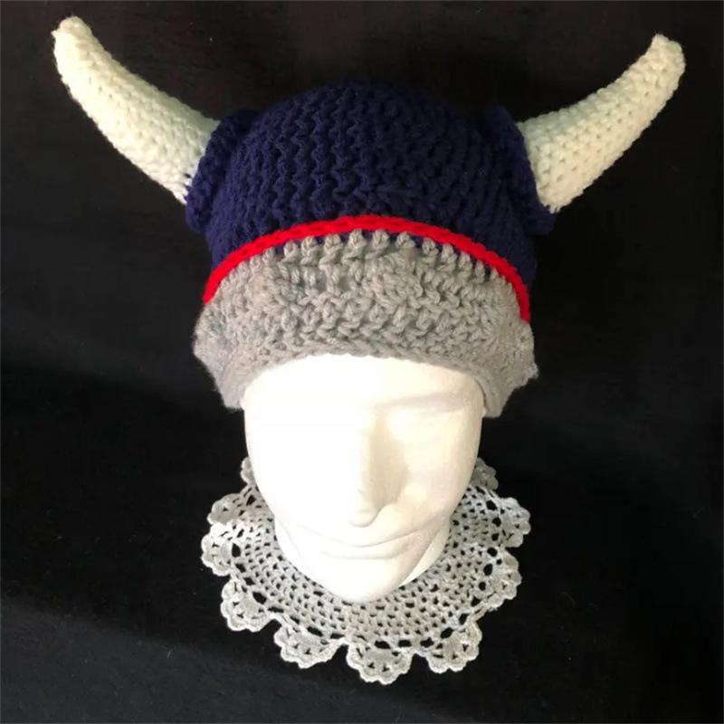 Ny stil handgjord virkad färgblockerad björnöron fashionabel personlig vuxen pullovermössa