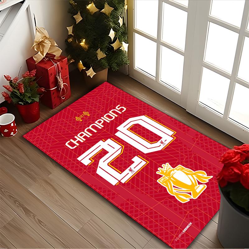 1pc Digital Printed Chair Rug for Home Office Use, Liverpool FC Carpet Appropriate for All Seasons, Soft Area Carpet