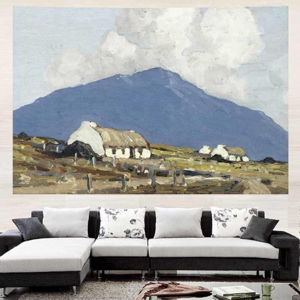 Oil Painting, Tapestry, Living Room Background Cloth, Bedside Decoration Painting, Bedroom, American Style Tapestry, Vintage Wallpaper for The Room
