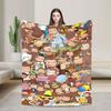 Curious George-s Blanket  Soft Street Trend Plush Throw Blanket For Living Room Travel Flannel Bedspread Bed Cover