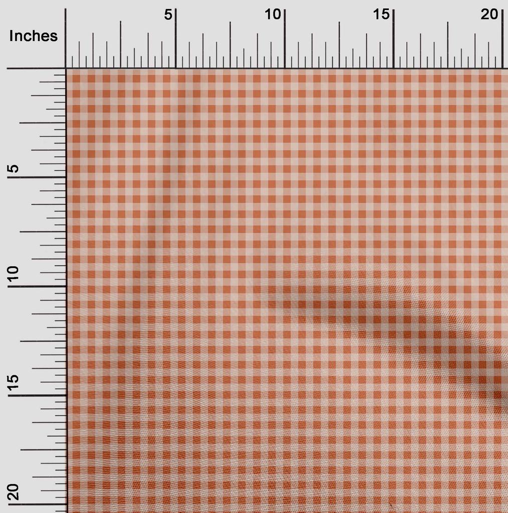 oneOone Cotton Flex Fabric Gingham Check Print Fabric BTY 40 Inch Wide