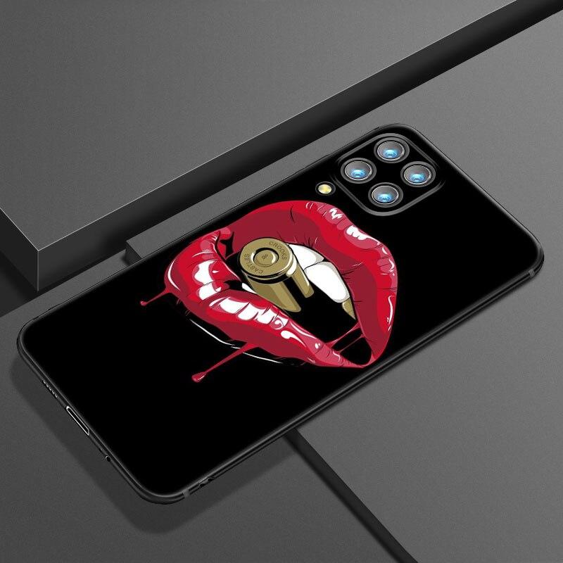 Custodia per telefono Bellezza Labbra Rosse Per Samsung Galaxy A21 A30 A50 A52 S A13 A22 A32 4G A23 A33 A53 A73 5G A12 A31 A51 A70 A71 A72 Cover