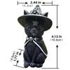 Statua Gatto Nero Gatto Misterioso Carino Gatto Strega Figurine Decorazioni Strega Ornamento da Scrivania Scultura Dipinta a Mano per Halloween 1 Pz