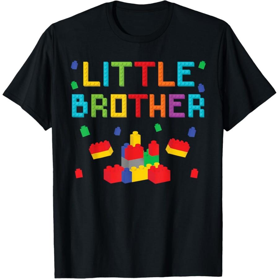 Футболка для младшего брата-строителя с кирпичиками для конструирования XXXXXL разноцветный