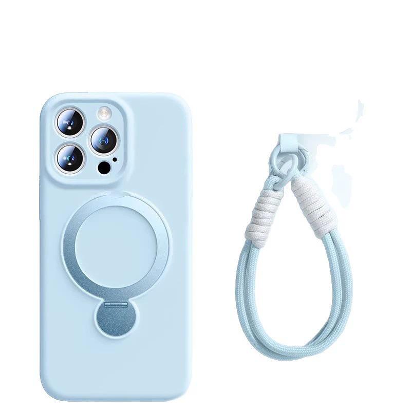 Für iPhone 17 Pro Max: Flüssigsilikon-Armbandhalter, Vollschutzhülle