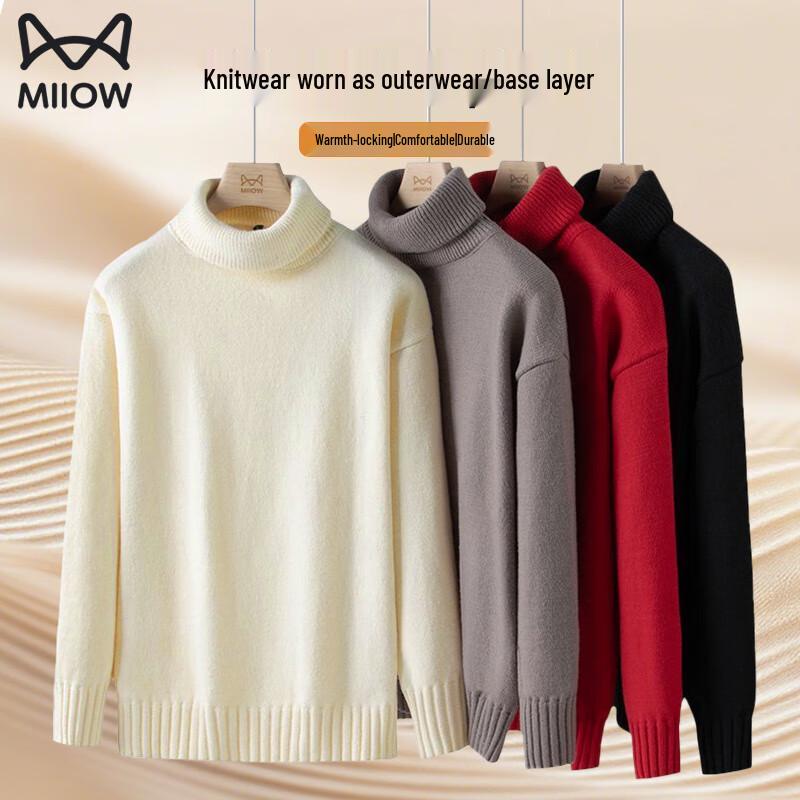 

Мужской вязаный свитер с высоким воротником Mao Ren L