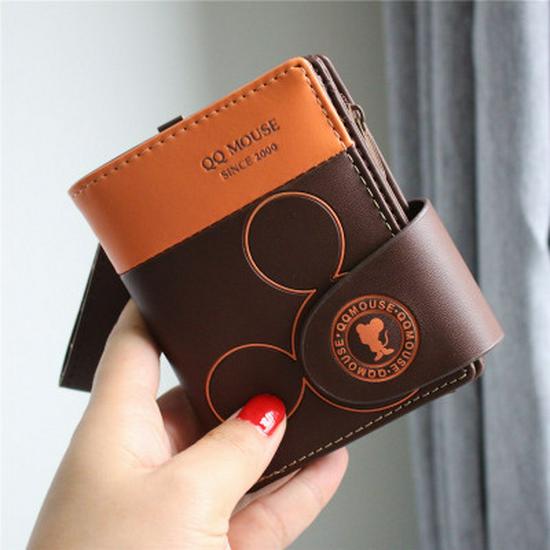 Trendy Women's Short Wallet: Cartoon Zipper Wristlet & Coin Purse