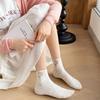 White Socks for Women, Summer Bow Flower Short Socks, Trendy Breathable Boat Socks, Cotton Sweat-absorbing Women's Socks