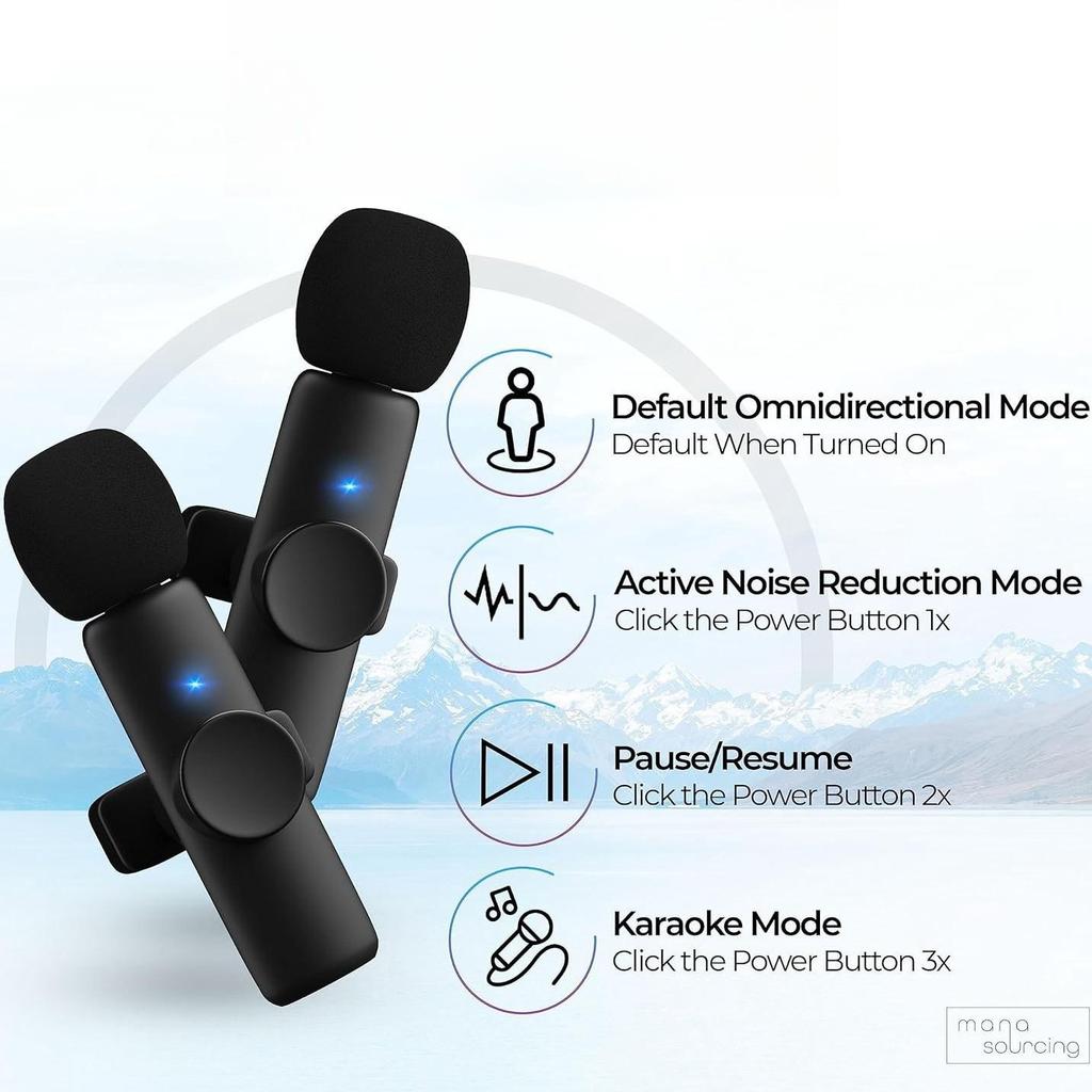 Wireless Lavalier Microphone K11: Portable Noise-Reducing Mic for Mobile & Live Streaming