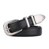 Nouvelle Ceinture en Cuir Véritable de Vachette Fine pour Femme Boucle Métallique Réglable Mode Ceinture de Taille Pour Jean Robe Usage Quotidien