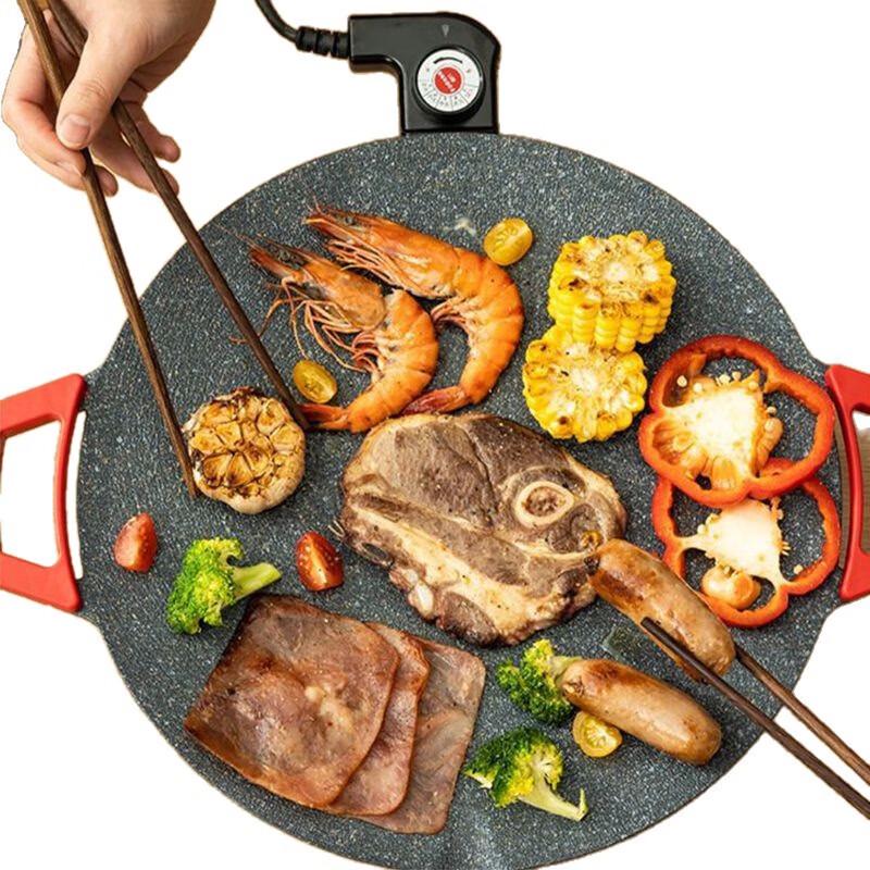 ZISIZ 40cm Maifan-Stein Elektrische Grillpfanne