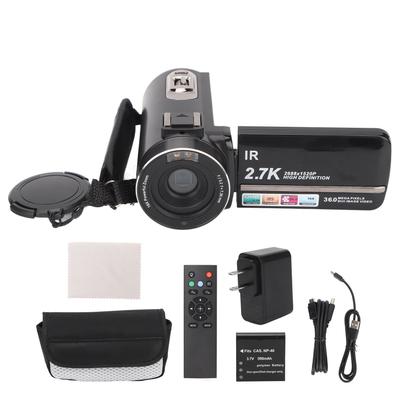 2,7K videokamera s IPS LCD obrazovkou, nočním viděním, 16x digitálním zoomem a HD digitálním fotoaparátem pro začátečníky