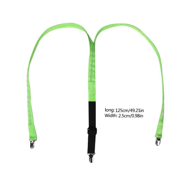 Light Up Suspender Brace for Men Back Harness Strap for Music Festival Party Night Club Costume Shoulder Bondage Strap