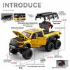 Large Size 1/24 Dodge Mammoth 6X6 Off-road Pickup Truck Children's Toy Car Simulation Alloy Car Model Ornament Boy Gift
