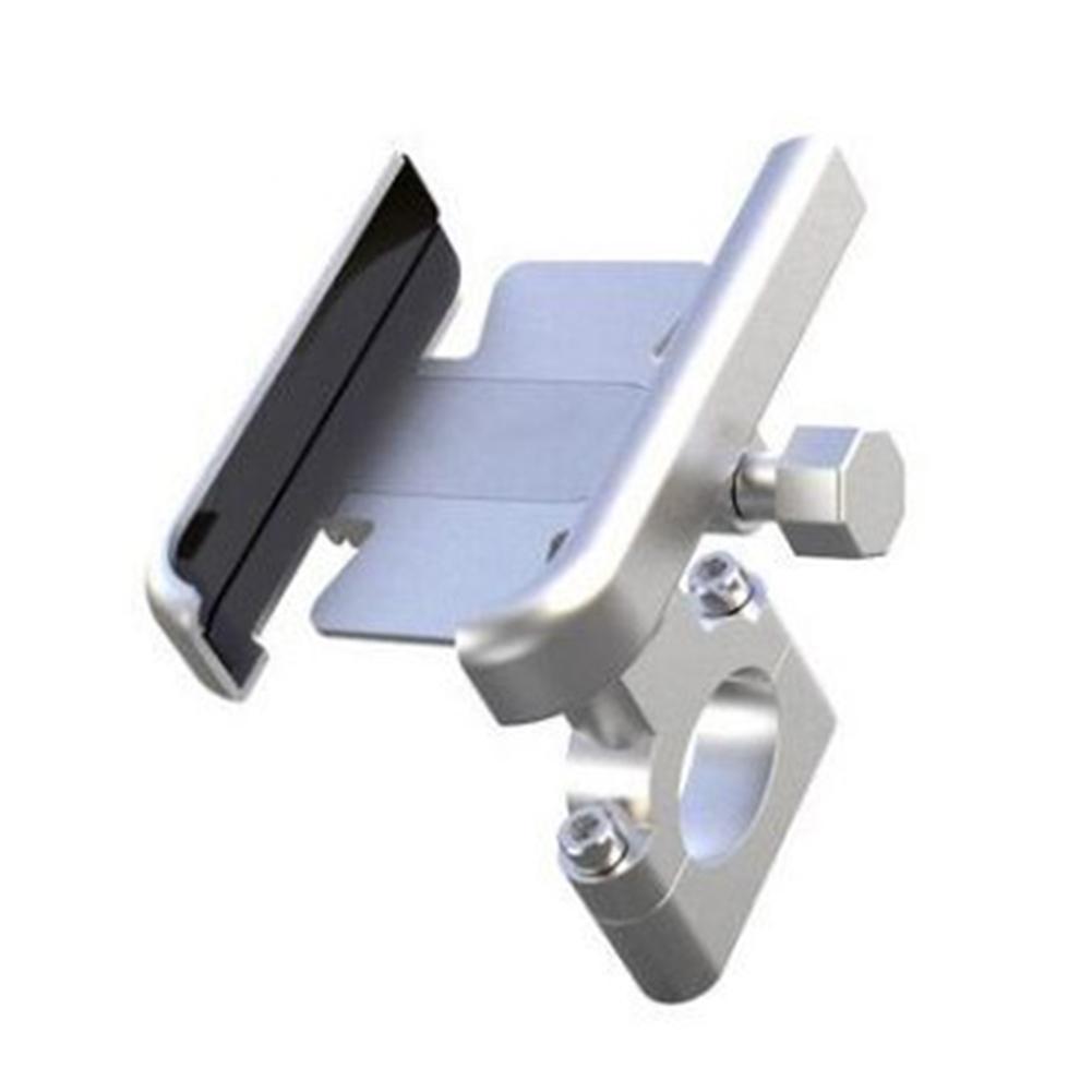 

Мотоцикл Велосипедний тримач для телефону GPS кронштейн Підставка для мобільного телефону Мото дзеркало заднього виду Кріплення на кермо сумісний для Xiaomi Iphone срібний