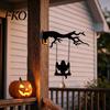 Fun Halloween Decorations Wall Mounted Hanging Bell, Clear Sound Ghost/Bat Decorative Cute Dinner Bell for Outdoor Front Door Garden Porch