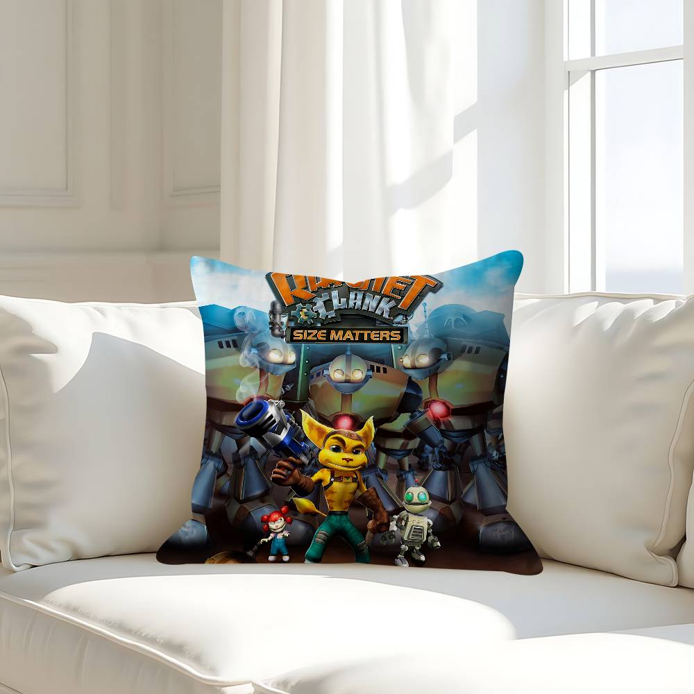 Polštářek Ratchet And C-Clank – Odnímatelný, Omyvatelný Potah Polštářku – Celoroční Měkké Len
