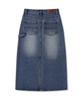 CGP (Women) Denim Long Skirt_Washed Blue