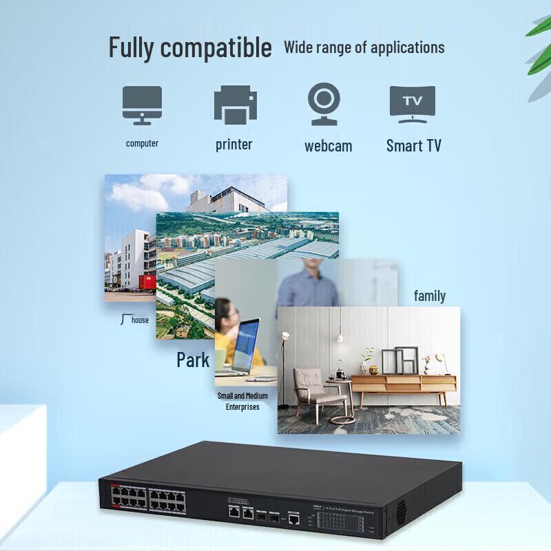 Dahua DH-S3101C 16-Port Gigabit Unmanaged PoE Switch