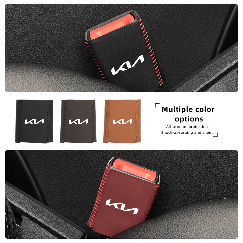 BBED7 Car Belt Buckle Plug Protective Cover Interior Accessories For KIA Rio K5 K2 Sportage Ceed Sorento Picanto Stinger Soul