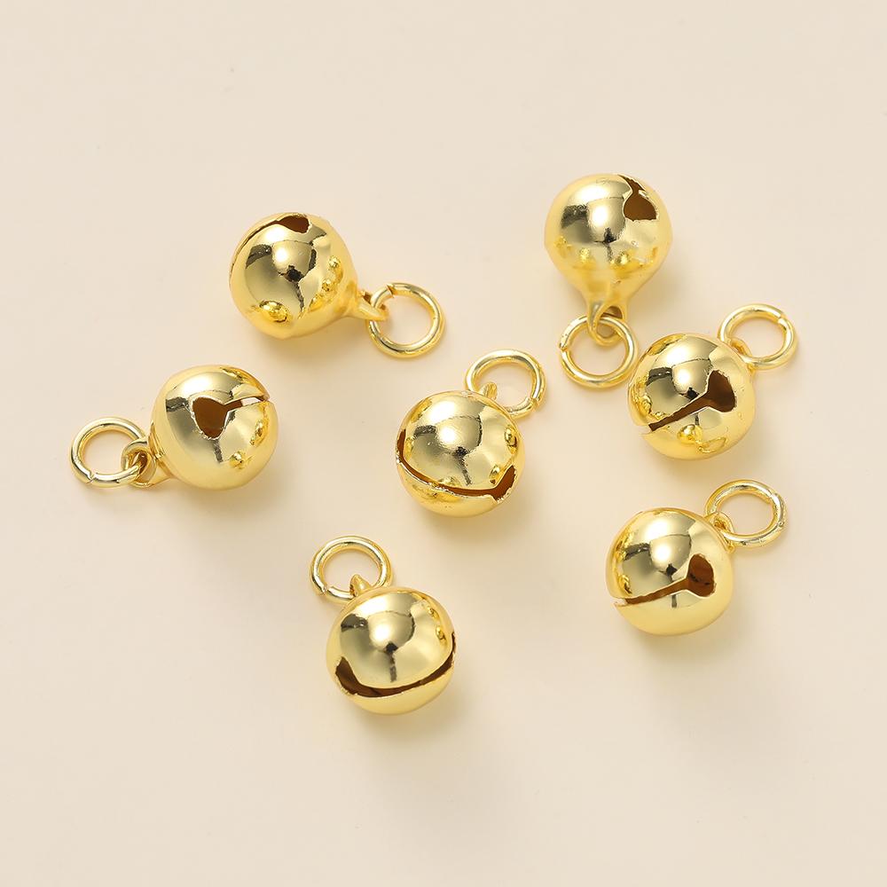 5Piece/Lot 14/18K Gold Color Plated Iron Bell Shape Charms Pendants for DIY Bracelet Necklace Jewelry Making Accessorie
