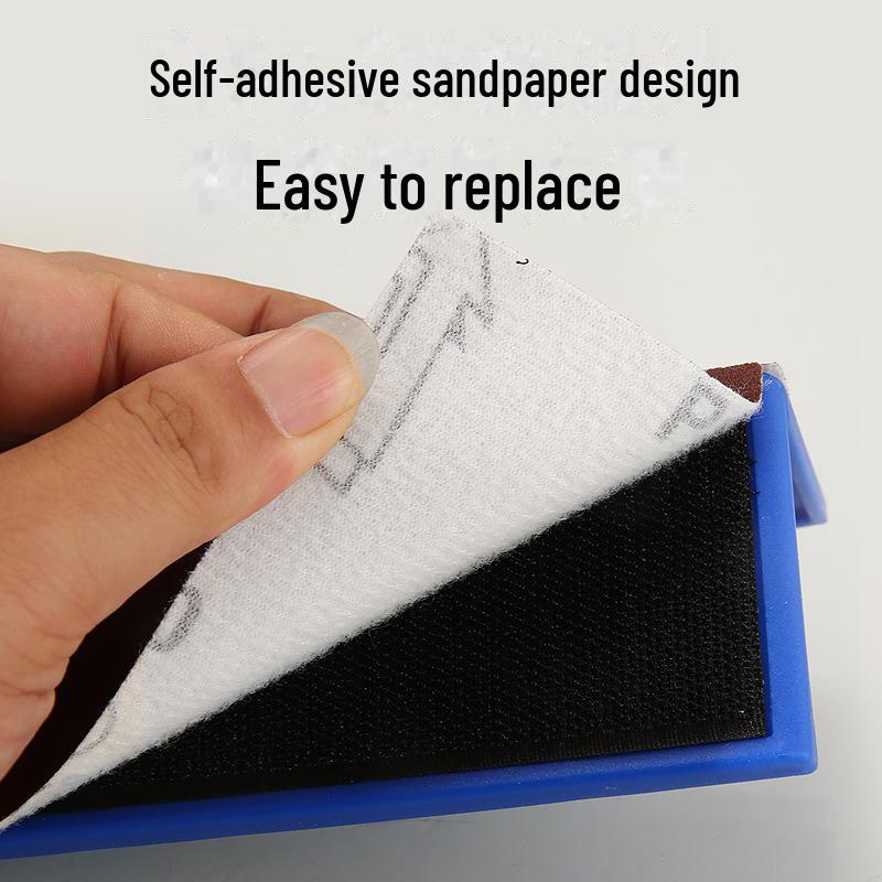 Adjustable Retractable Putty Scraper with Long Rod and Inner Corner Sandpaper for Right Angle Wall Grinding.