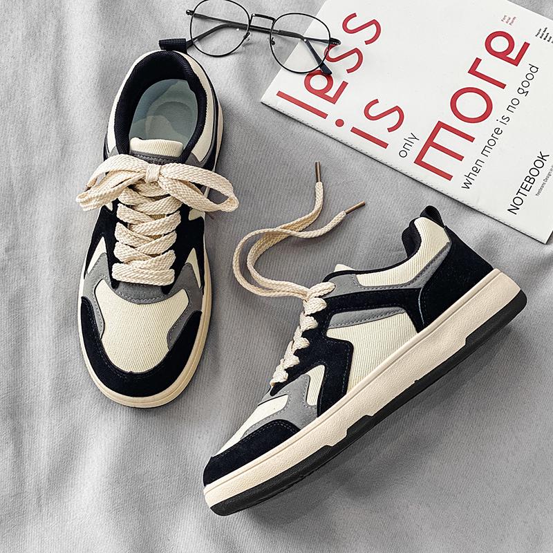 Spring canvas shoes men's low-top trendy versatile niche shoes men's trendy shoes breathable youth casual board shoes