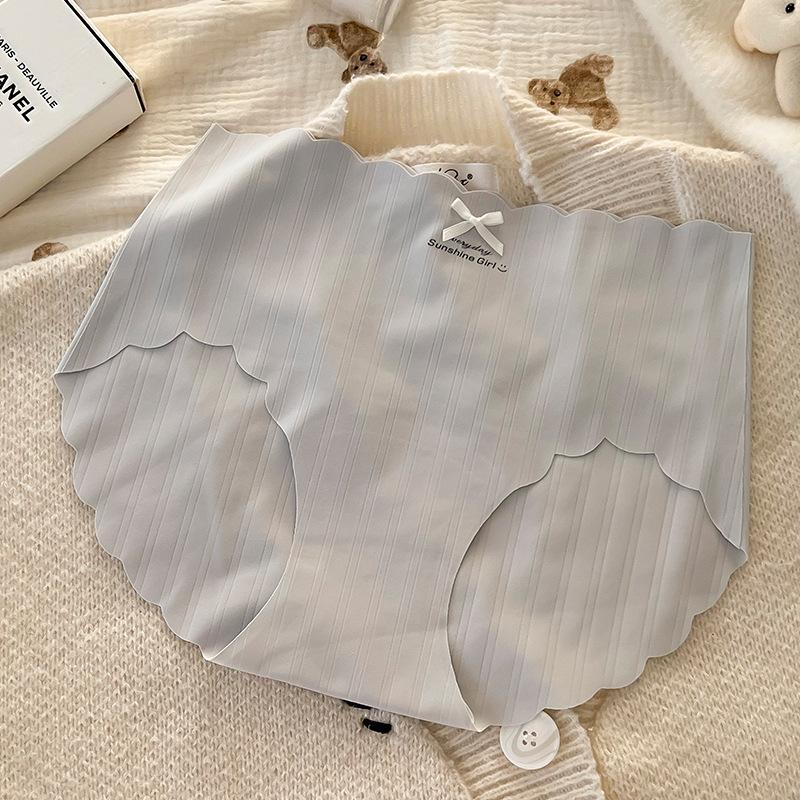 

Женское бесшовное нижнее белье из ледяного шелка с ластовицей из чистого хлопка и быстросохнущее нижнее белье средней посадки XL синий