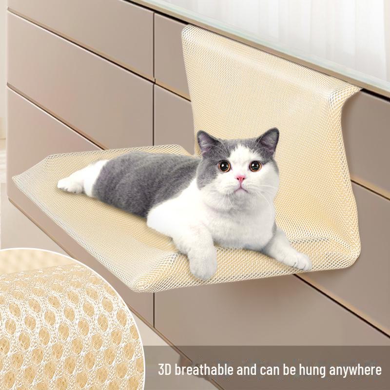 "Stable & Safe Winter Cat Hammock - Detachable, Washable, Folding Climbing Frame"