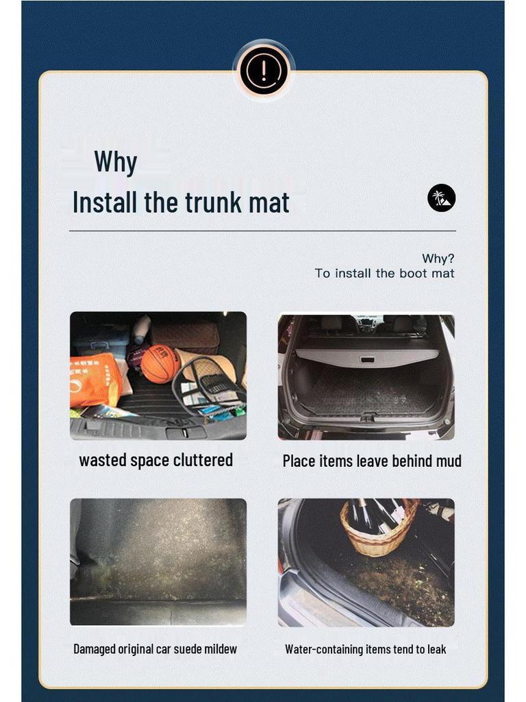 Changan Custom TPE Trunk Mat: Waterproof Rear Compartment Liner for CS55, Yidong, CS75, and CS35