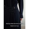 ELLE French Style Asymmetrical Waist Shirt Dress