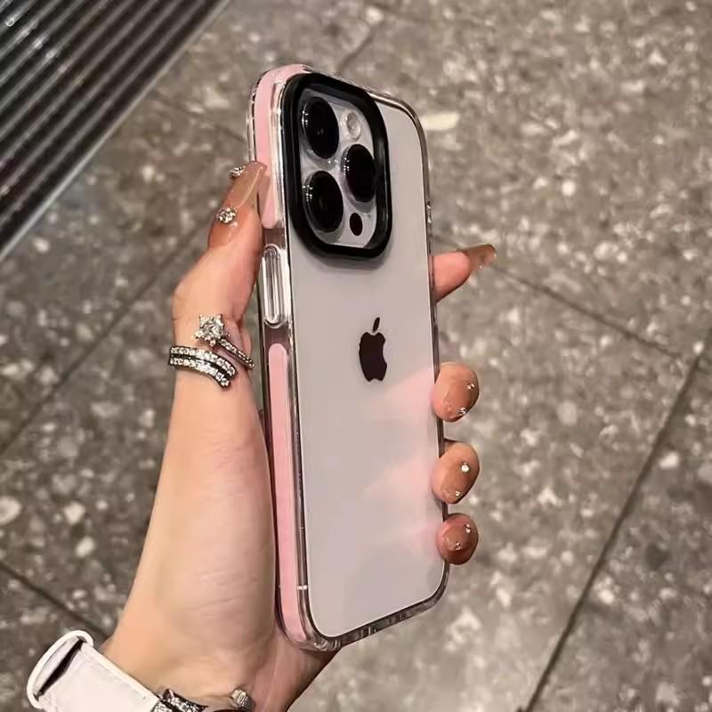 Non-Yellowing Two-Color Transparent Drop-Proof Case for iPhone 17 and Apple 15 Pro Max