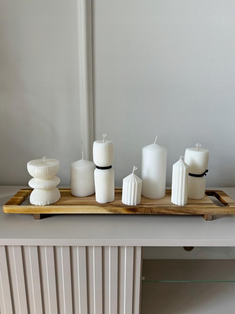 BOARD TRAY PLATE MADE OF ACACIA WOOD SERVING PLATE 30 cm LONG