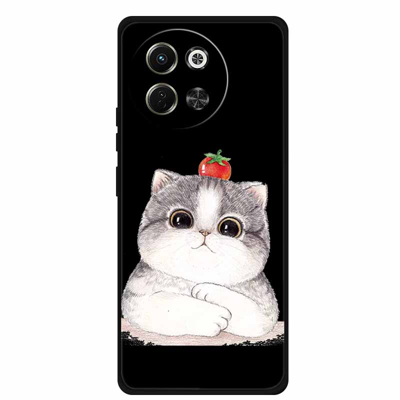 Black Silicone Case For Tecno Pova 6 Neo Spark 30 5G Back Cover Case Cartoon Soft TPU Coque For Tecno Camon 30S 30 S Pro Case